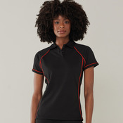 Women's piped performance polo