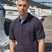 Contrast piqué polo shirt