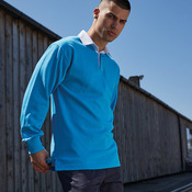 Long sleeve plain rugby shirt