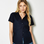 Women's workplace Oxford blouse short-sleeved (tailored fit)