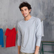 Men's long-sleeved crew neck T-shirt